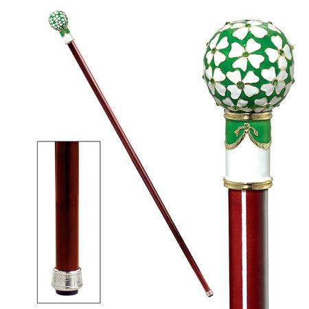 DESIGN TOSCANO The Imperial Collection: Four Leaf Clover Enameled Walking Stick FH221